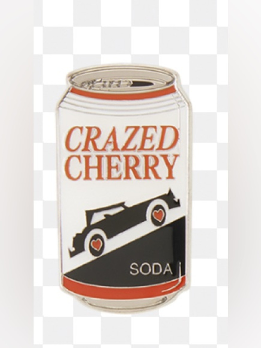 Loungefly Crazed Cherry Soda Enamel Pin - White, Black, Red